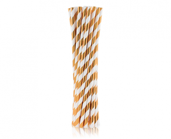 Papirnate slamke - Rose gold, 24 kom