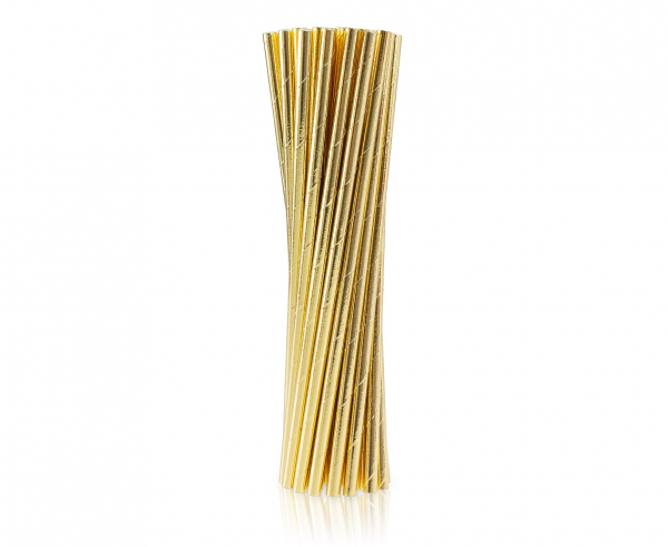Papirnate slamke - Plain Gold