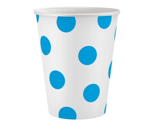 Papirnate čaše - točkice, plave točkice