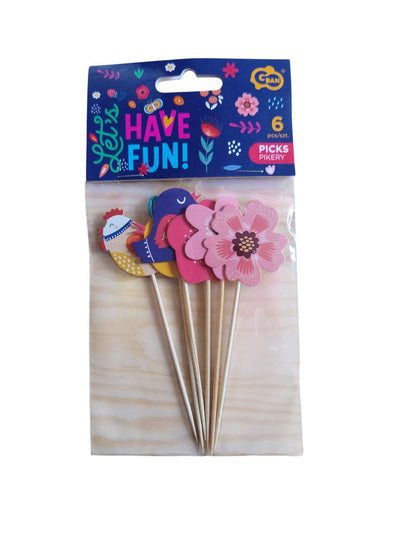 Čačkalice - za deserte, šarene, 6 kom