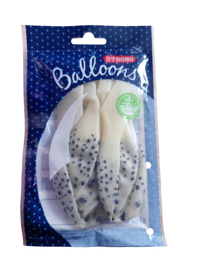 Baloni iz lateksa - prozorni in potisk črnih pajkov