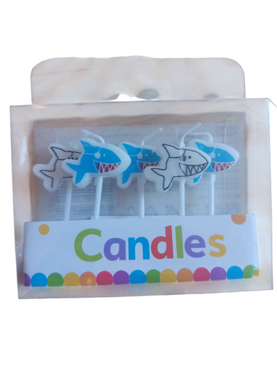 Vosene svjećice za tortu - Baby shark, 6 komada