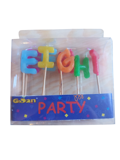 Svjećice za tortu - osamnaest, u boji, s brojevima