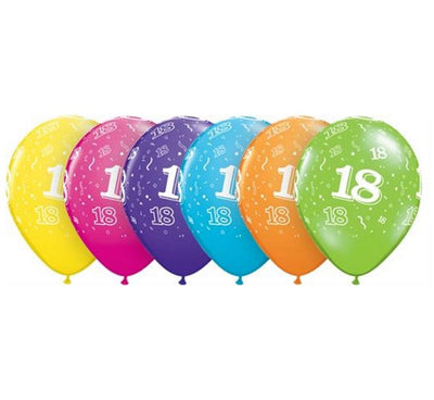 Baloni iz lateksa - 18 rojstni dan, 5 kom - Mojbalon