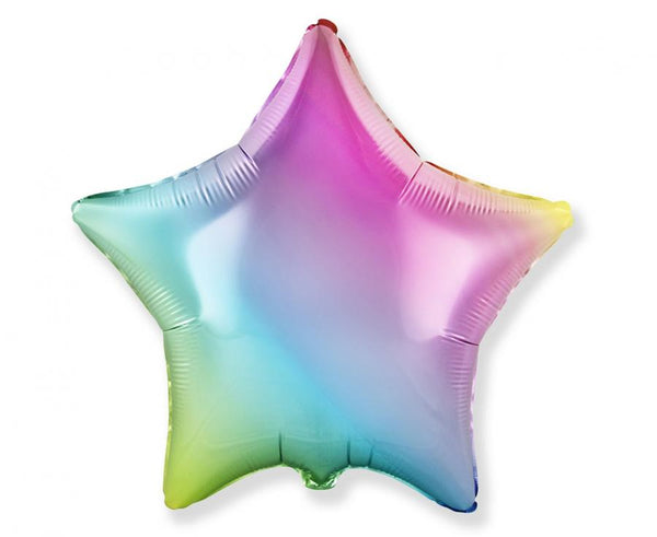 Balon folija - Zvezda, mavrična, 47 cm - Mojbalon