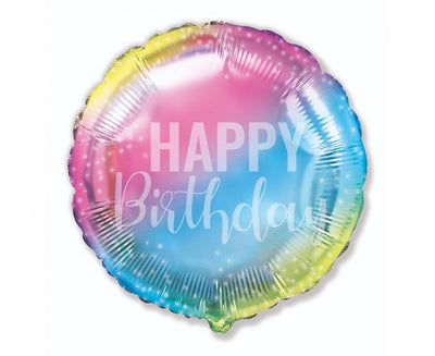 Balon folija - Happy Birthday, mavrični, 48 cm - Mojbalon