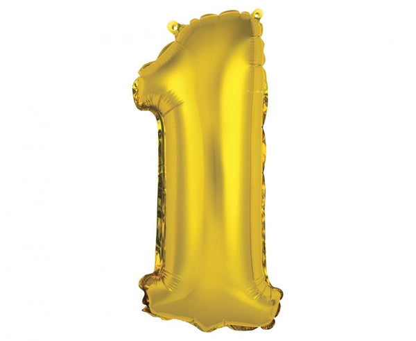 Balon broj 9 zlatne boje 36cm