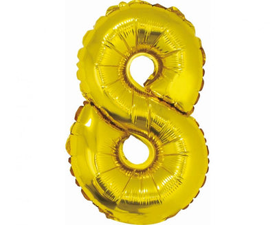 Balon broj 9 zlatne boje 36cm