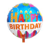 Balon folija za rojstni dan "Happy Birthday", svečke, 36 cm - Mojbalon