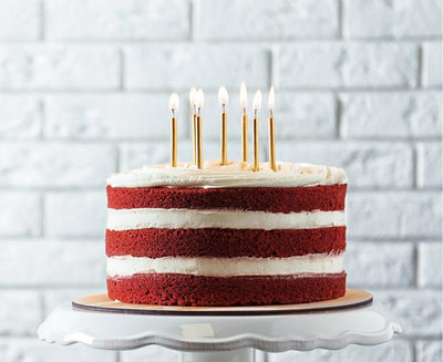 Svjetiljke za tortu - zlatne, 10 kom