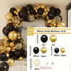 Girlanda iz balonov - Črno zlata, 112 kom - Mojbalon