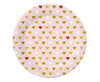 Papirnati tanjuri - ružičasti, srca, 6 kom