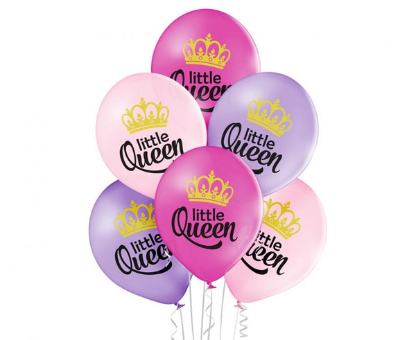 Lateks balon "Baby Moon", plava boja, 28cm, 6 kom