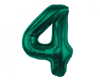 Rođendanski balon broj 4 tamno zelene boje 85cm
