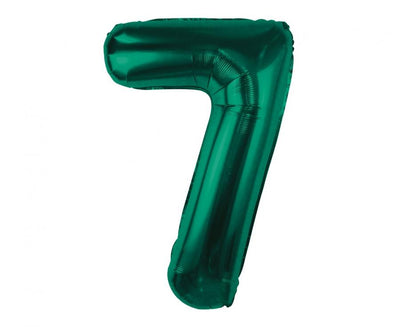 Rođendanski balon broj 7 tamno zelene boje 85cm