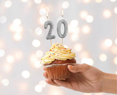 Svjetiljke za tortu - srebrne