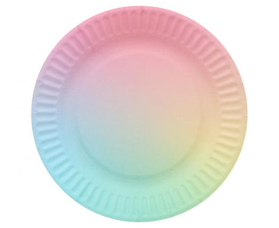 Papirnati tanjuri - duga, 6 kom