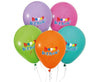 Baloni iz lateksa, Happy Birthday, pastelne barve, zvezdice, 30cm, 6 balonov - Mojbalon