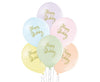 Lateks balon - Happy Birthday, 6 komada, roze boje