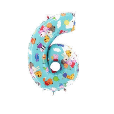 Balon od folije - Broj 5, prase Peppa