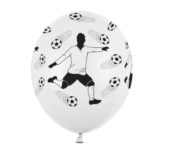 Baloni iz lateksa- nogometaš in žoga, 30cm, 6 balonov - Mojbalon