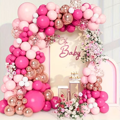 Girlanda iz balonov – Roza, 145 kos - Mojbalon