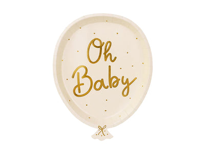 Papirnati krožniki – Oh Baby, 6 kos - Mojbalon