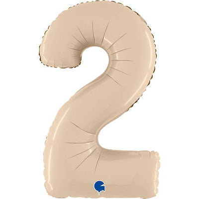 Folija balon broj 2, krem ​​saten (bež, 66 cm)