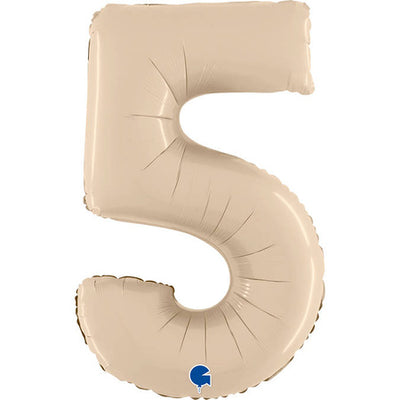 Folija balon broj 5, krem ​​saten (bež, 66 cm)