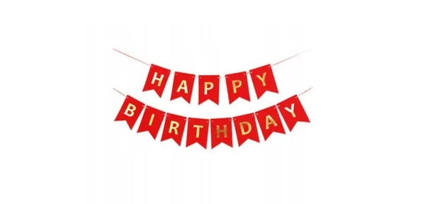 Viseći znak - Sretan rođendan, boja crnog zlata