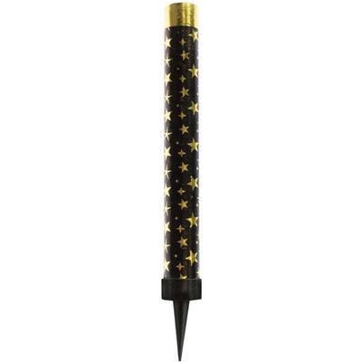Fontana za torto, črno z zlatimi zvezdicami, 12 cm - Mojbalon