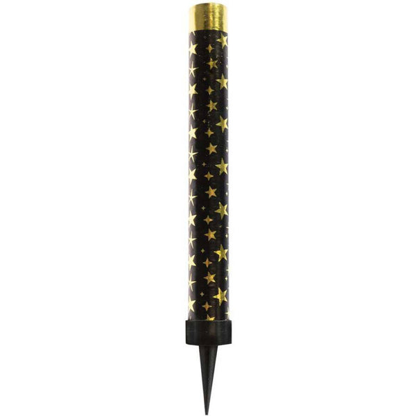 Fontana za torto, črno z zlatimi zvezdicami, 12 cm - Mojbalon