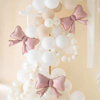 Balon Folija - pentlja, nežno roza, 3 kom - Mojbalon