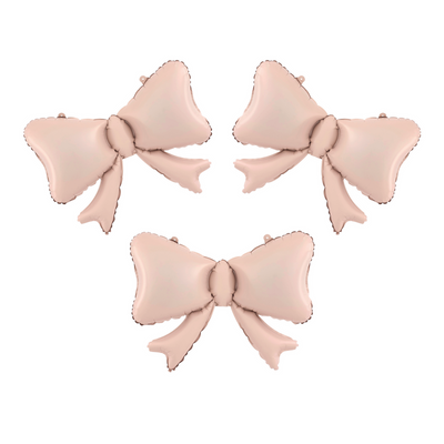 Balon Folija - pentlja, nežno roza, 3 kom - Mojbalon