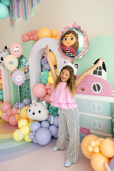 Balon folija - srce gabijina mačja kućica 35cm