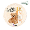 Balon od folije - Hello Baby, medo, 46 ​​cm