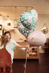 Balon folija- srce z rožicami, 45cm - Mojbalon