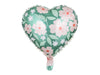 Balon folija- srce z rožicami, 45cm - Mojbalon