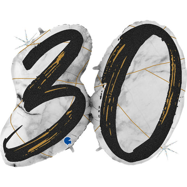 Balon folija za 30. rojstni dan, številka, 109 cm - Mojbalon