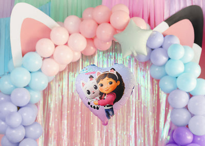 Balon od folije u obliku srca Gabbys kućica za lutke 35 cm
