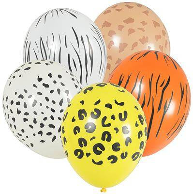 Baloni z živalski motivom, 28 cm, 5 balonov - Mojbalon