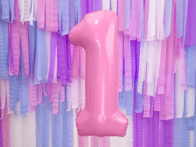Rođendanski balon broj 1 roze boje