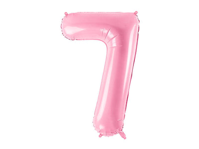 Rođendanski balon broj 7 roze boje 86 cm