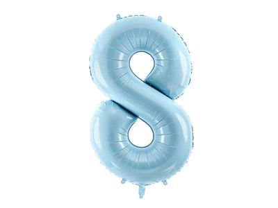 Rođendanski balon broj 8 svijetlo plave boje 86 cm