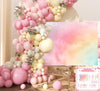 Pastelni lok iz balonov za 1. rojstni dan in baby shower dekoracijo