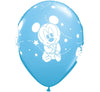 Lateks baloni - Mini Mickey, plavi metalik, 6 kom