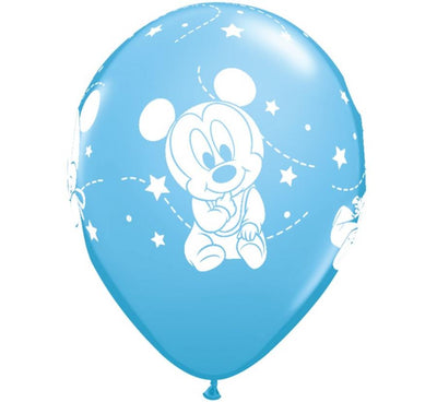 Lateks baloni - Mini Mickey, plavi metalik, 6 kom