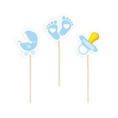 Čačkalice za Baby Shower - Baby Boy Blue 6 kom