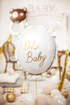Balon od folije za baby shower "Oh Baby", bijele boje, 53x69cm