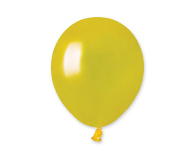 Lateks baloni - žuti metalik, 13 cm 